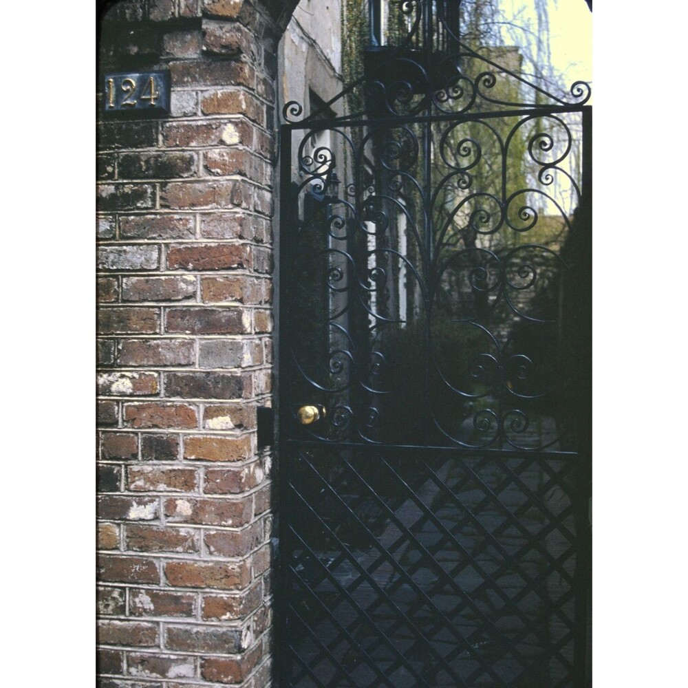 Kodak Slide 1950s Red Border Kodachrome Decorative Wrought Iron Gate, SC